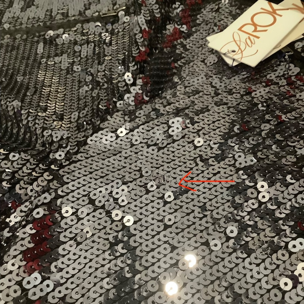 La ROK silver sequin pants Large - Picture 7 of 10